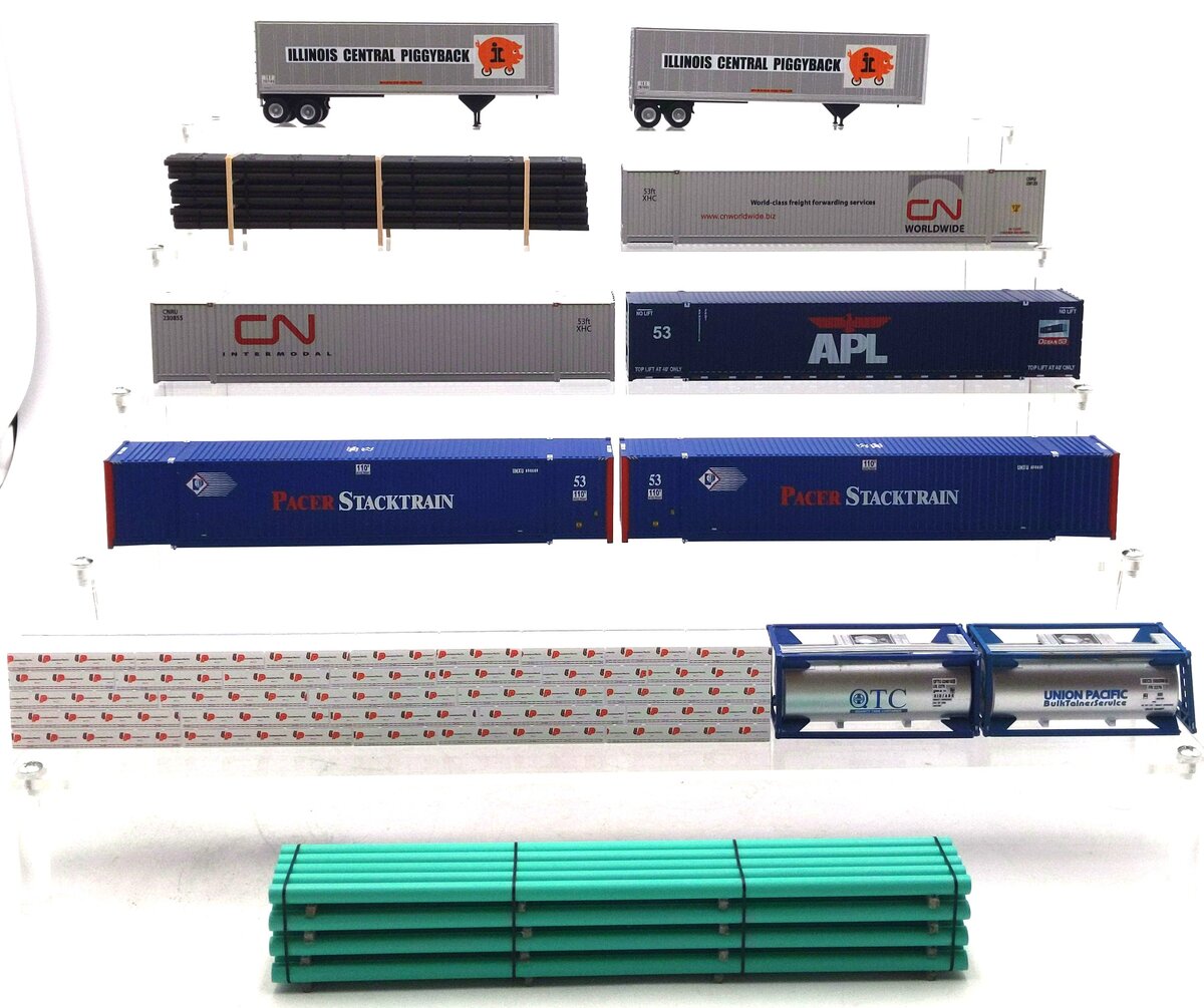 HO Assorted Shipping Containers, Trailers, & Loads: [21] EX