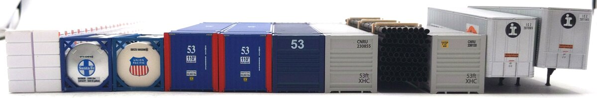 HO Assorted Shipping Containers, Trailers, & Loads: [21] EX
