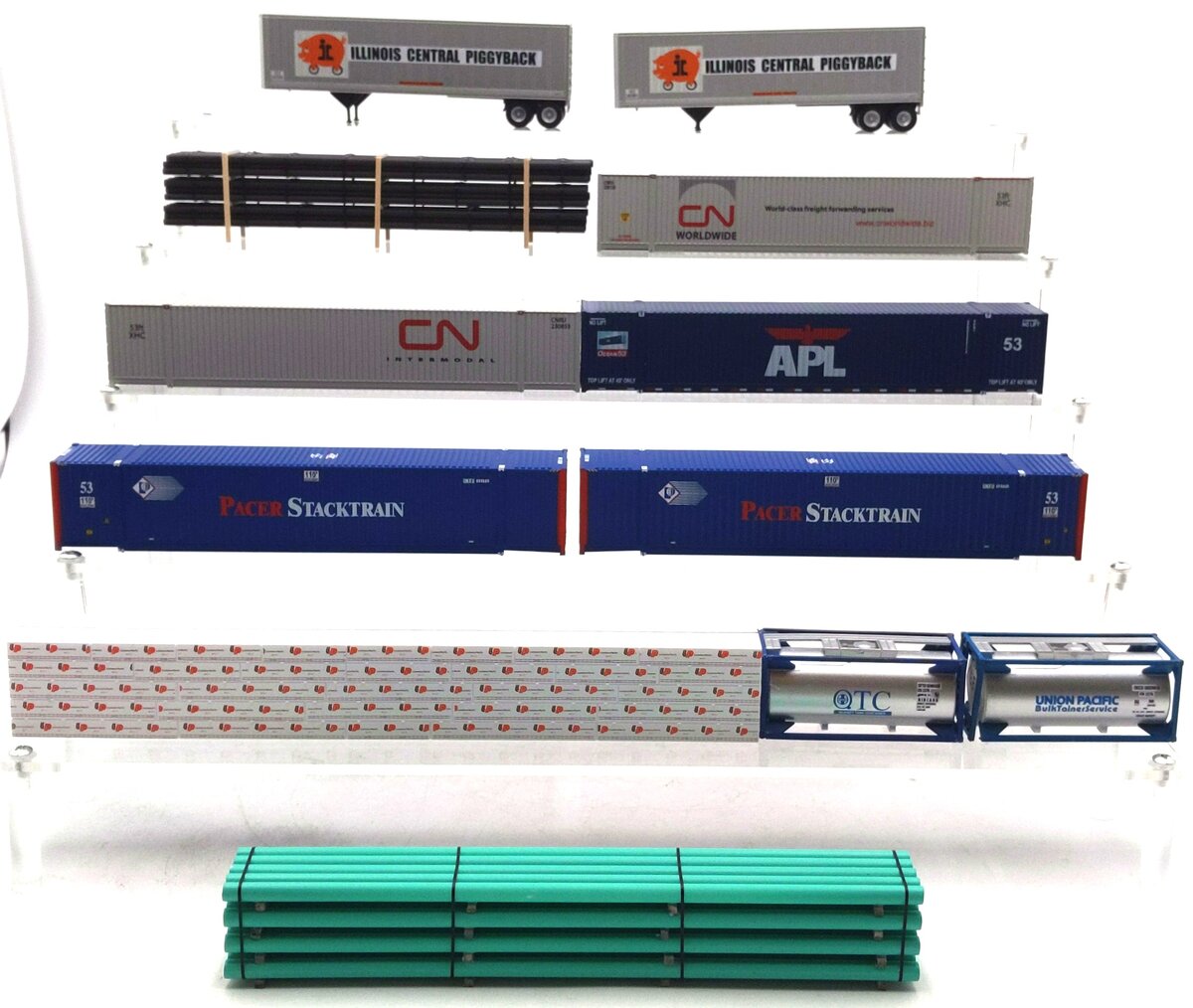 HO Assorted Shipping Containers, Trailers, & Loads: [21] EX