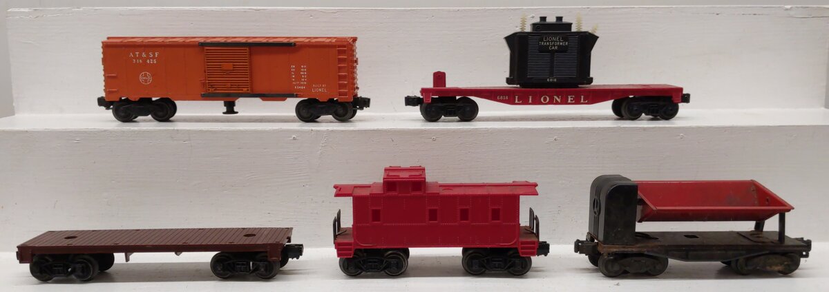 Lionel Vintage O Freight Cars: 348425, 6818, [5] VG