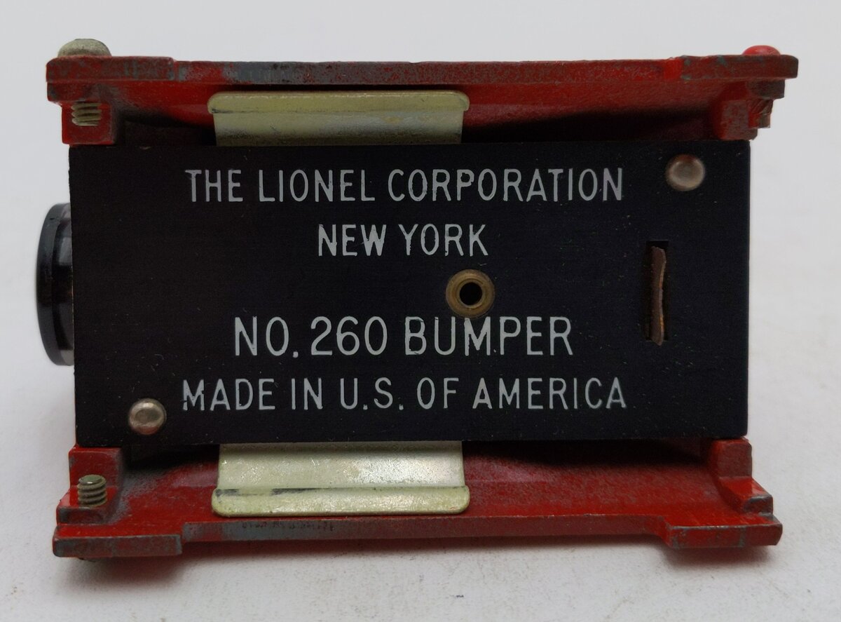 Lionel 260 Vintage O Red Diecast Bumper EX/Box