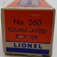 Lionel 260 Vintage O Red Diecast Bumper EX/Box