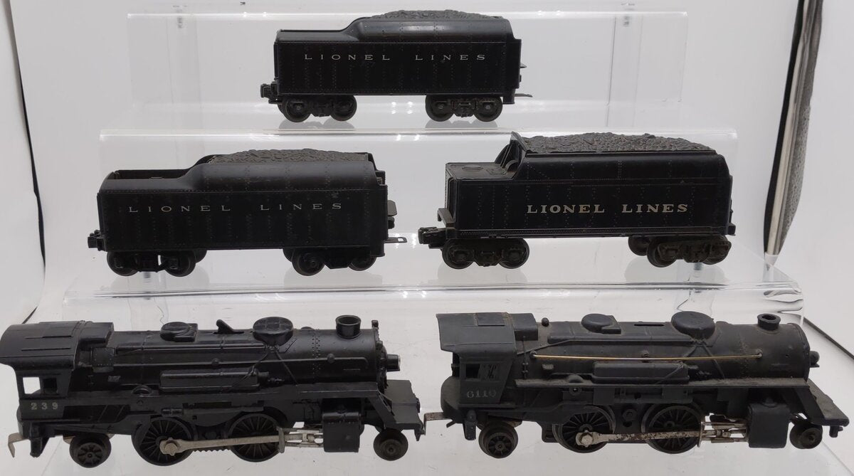 Lionel Vintage O Gauge Steam Locomotives and Tenders [5] VG