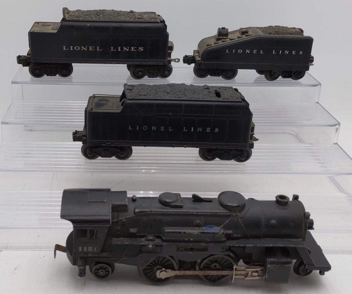 Lionel Vintage O Gauge Steam Locomotive and Tenders [4] VG