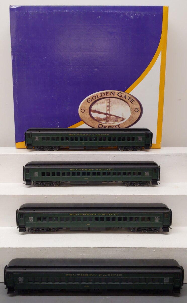 Golden Gate Depot O Scale SP 80' Passenger Coach Set (Set of 4) - 2-Rail EX/Box