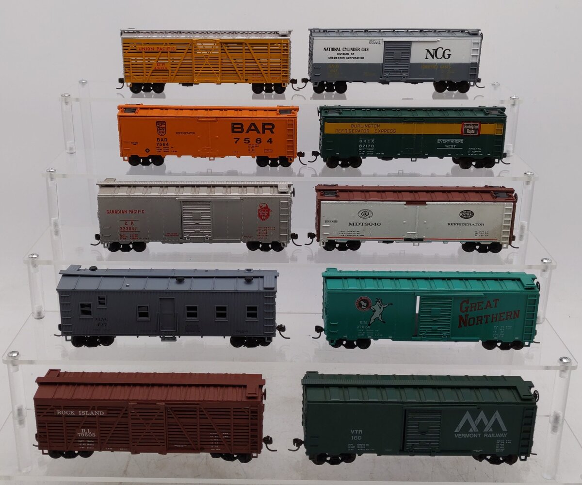 Athearn & Others HO Assorted Boxcars [10] VG