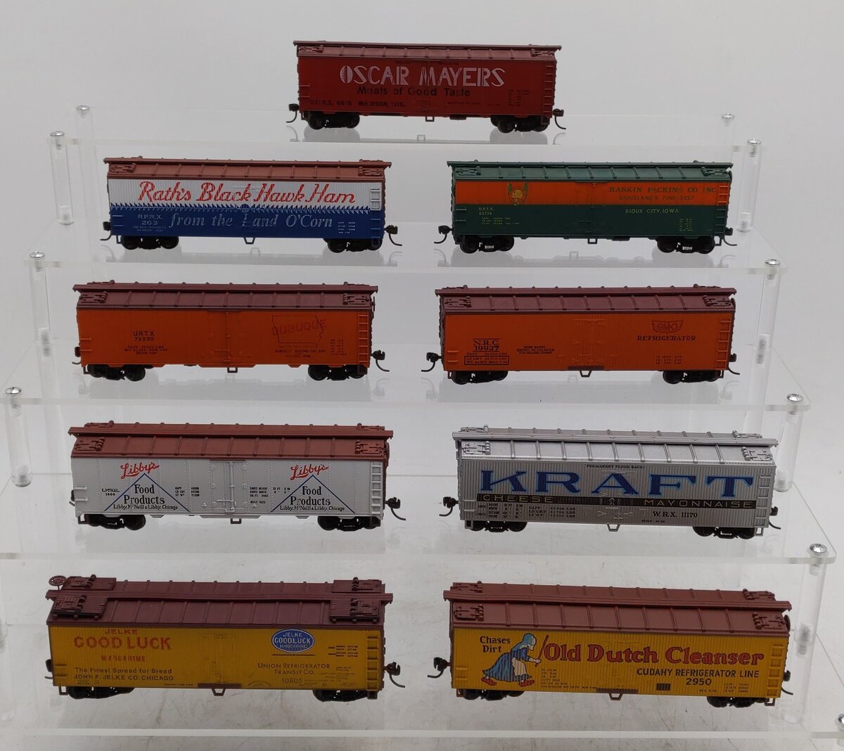 Train Miniature & Other HO Scale Assorted Boxcars [9] EX