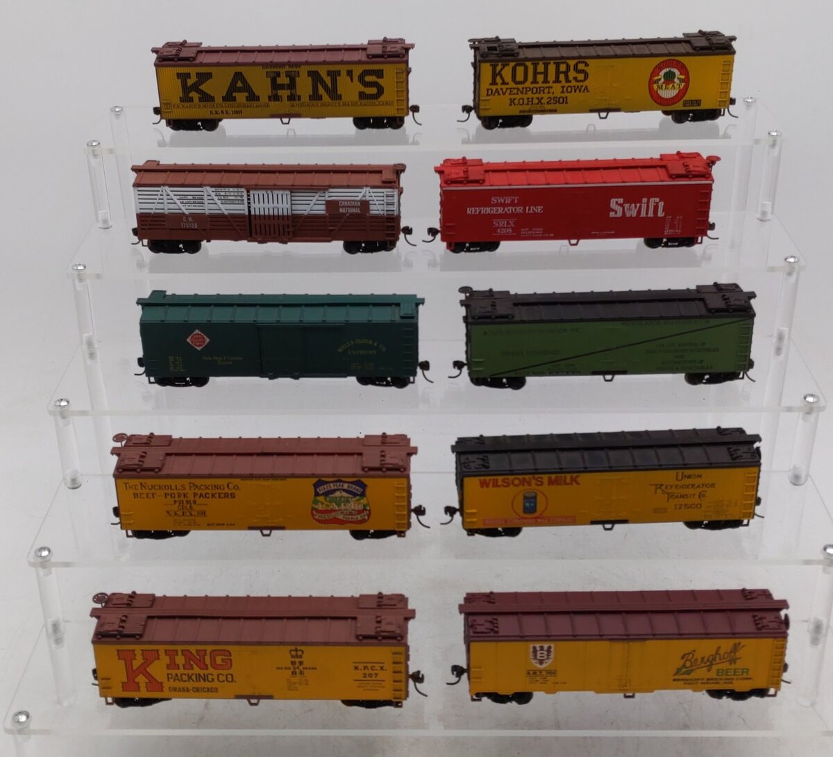 Train Miniature & Other HO Assorted Boxcars [10] EX