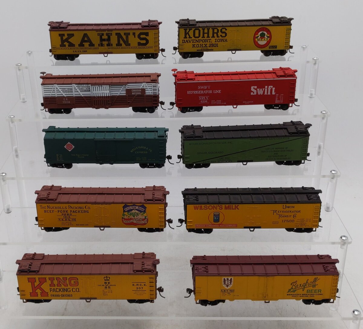 Train Miniature & Other HO Assorted Boxcars [10] EX