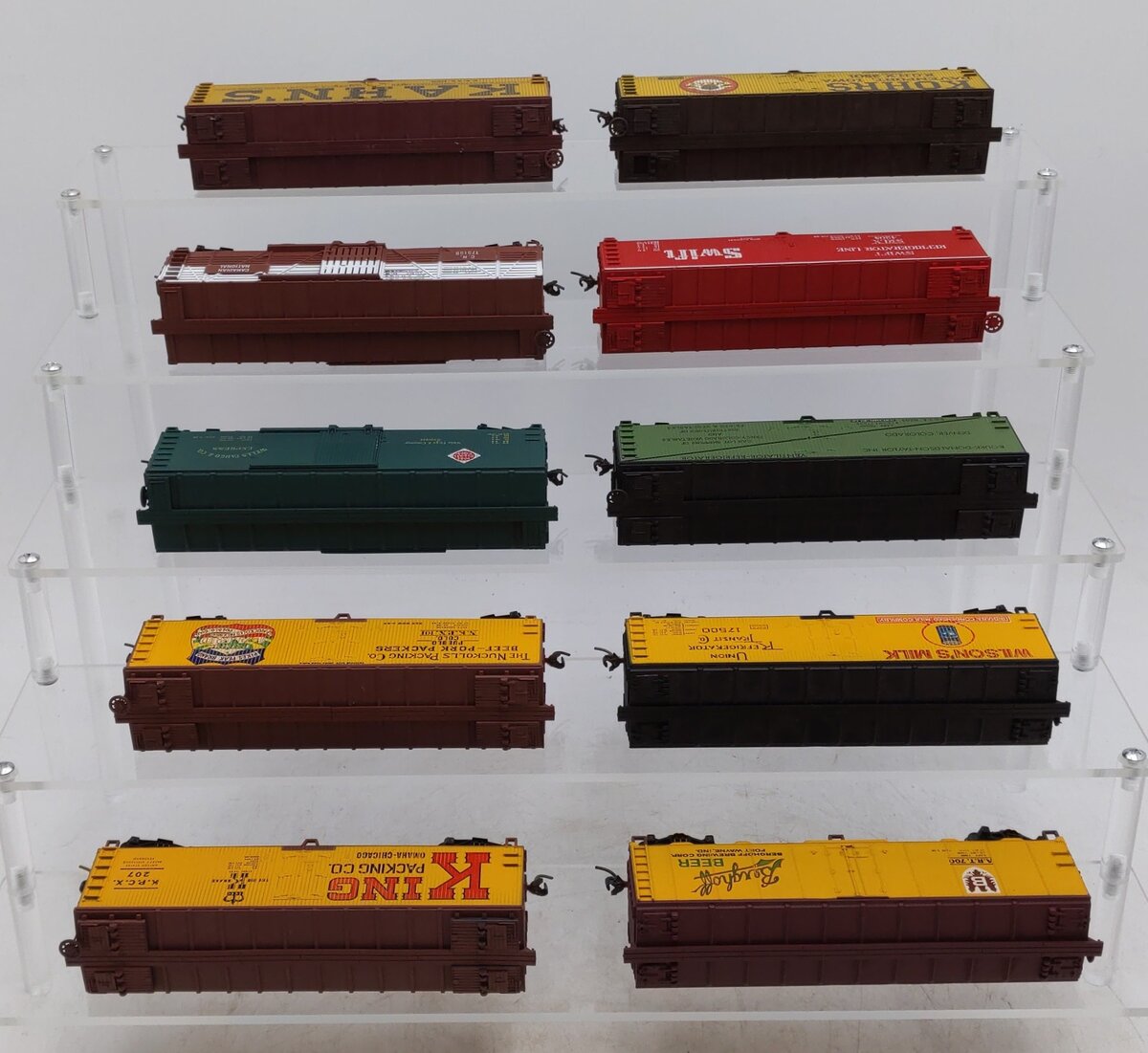 Train Miniature & Other HO Assorted Boxcars [10] EX
