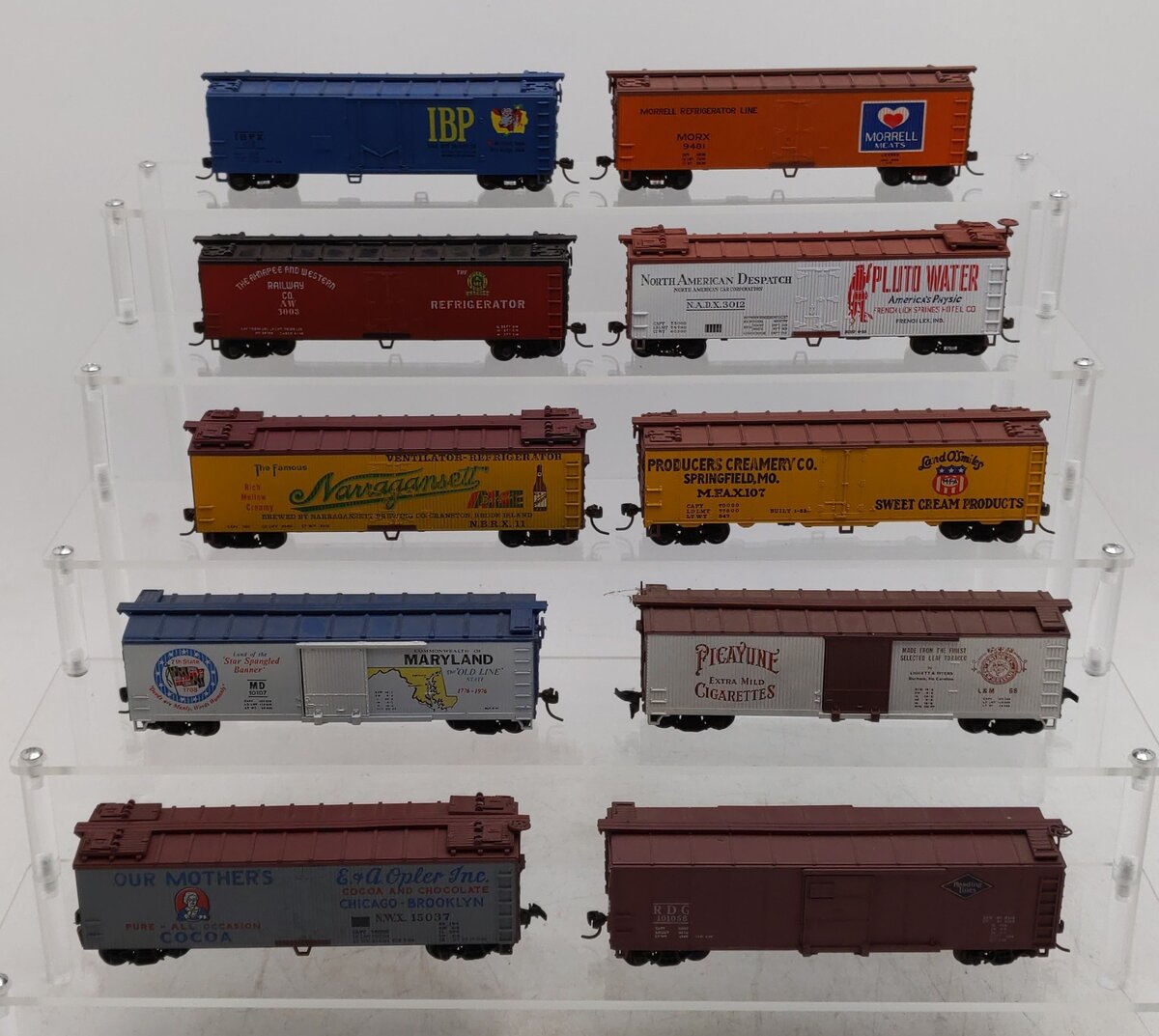 Branchline Trains & Other HO Scale Assorted Boxcars [10] EX