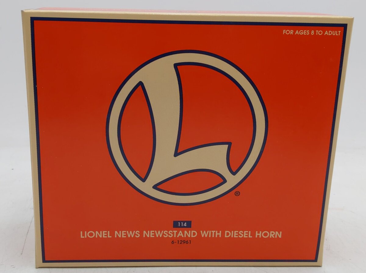 Lionel 6-12961 No. 114 Lionel News Newsstand With Diesel Horn LN/Box