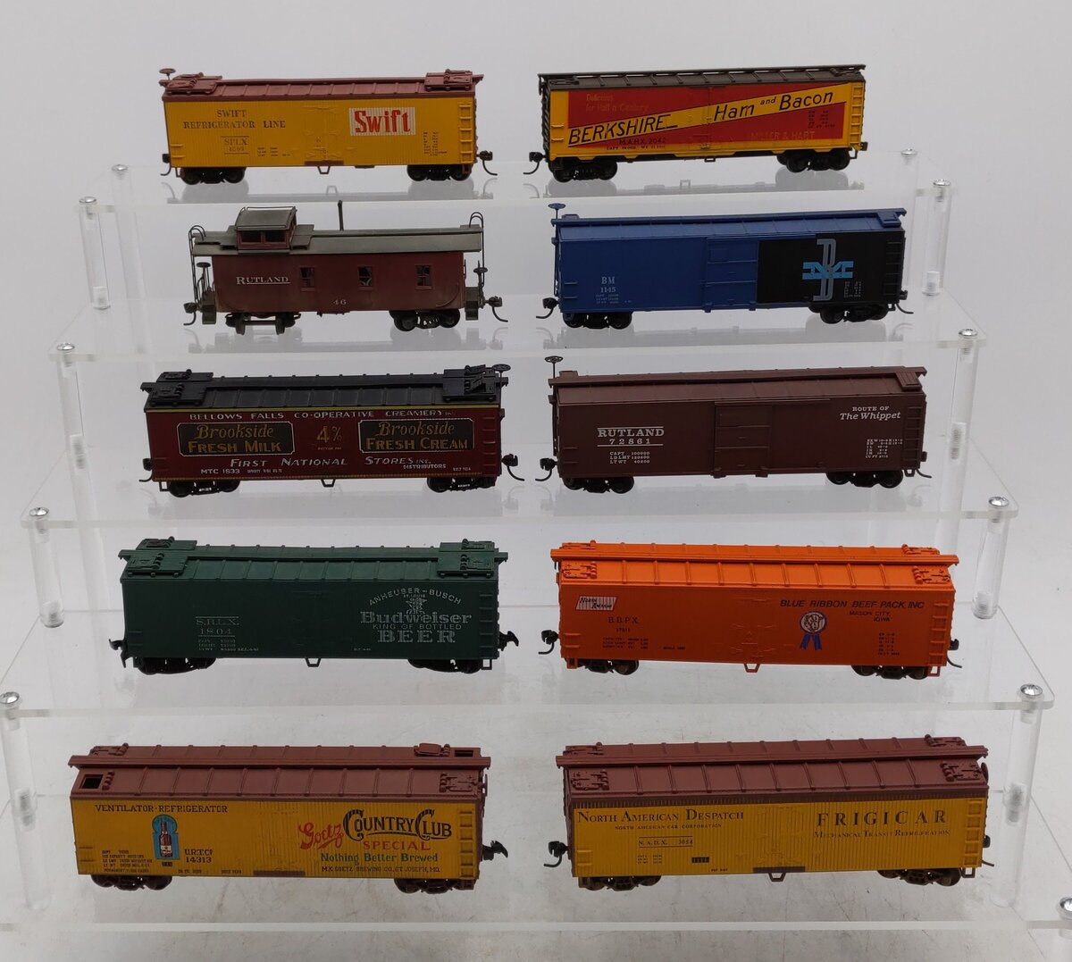Train Miniature & Others HO Scale Assorted Freight Cars [10] VG