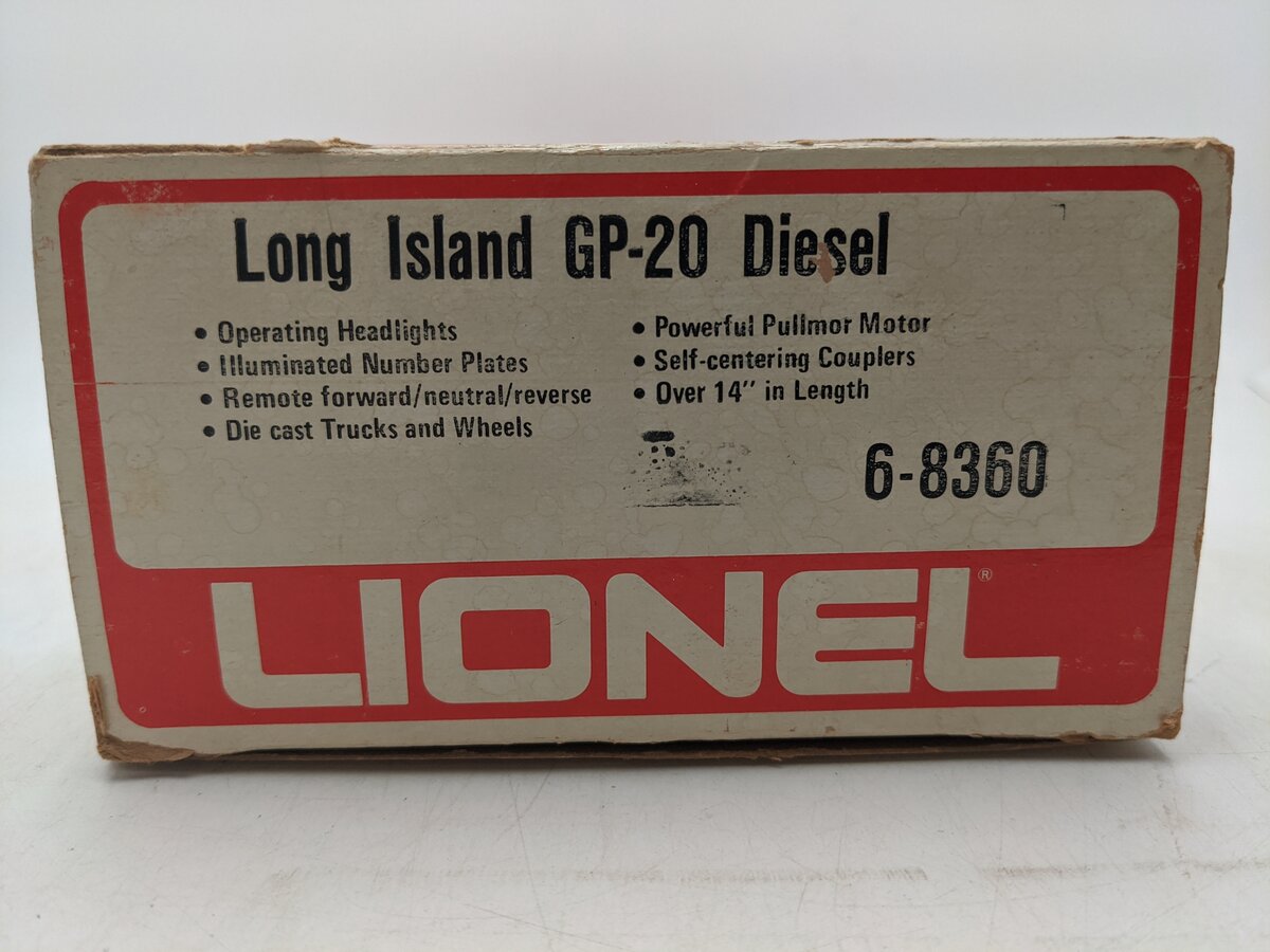 Lionel 6-8360 O Gauge Long Island GP20 Diesel Locomotive #8360 VG/Box