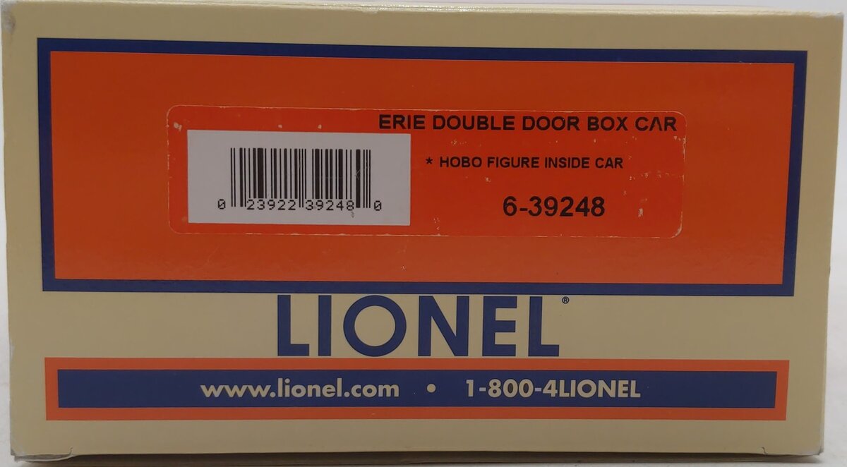 Lionel 6-39248 O Gauge Erie Lackawanna Double Door Box Car w/Hobo Inside #47897 LN/Box