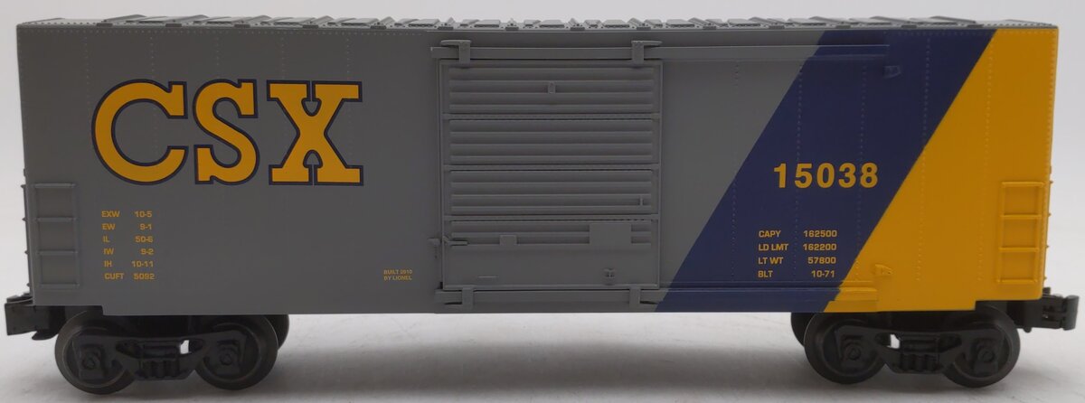 Lionel 6-15038 O CSX Hi-Cube Boxcar #15308 LN/Box