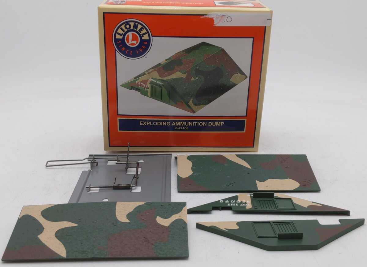 Lionel 6-24106 O Scale Exploding Ammunition Dump Kit EX/Box