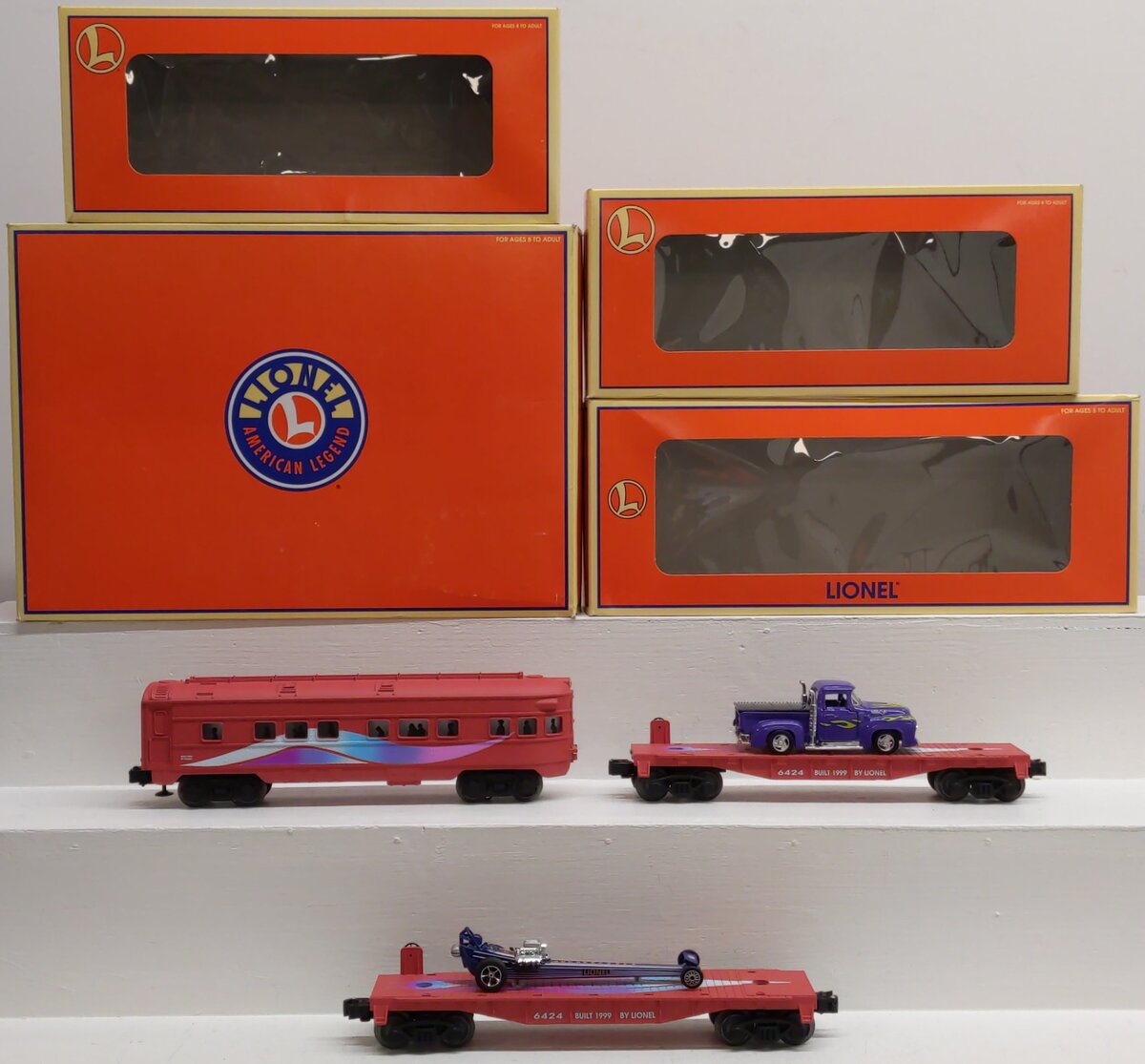 Lionel 6-21934 O Custom Series Consist Red 3-Car Set LN/Box