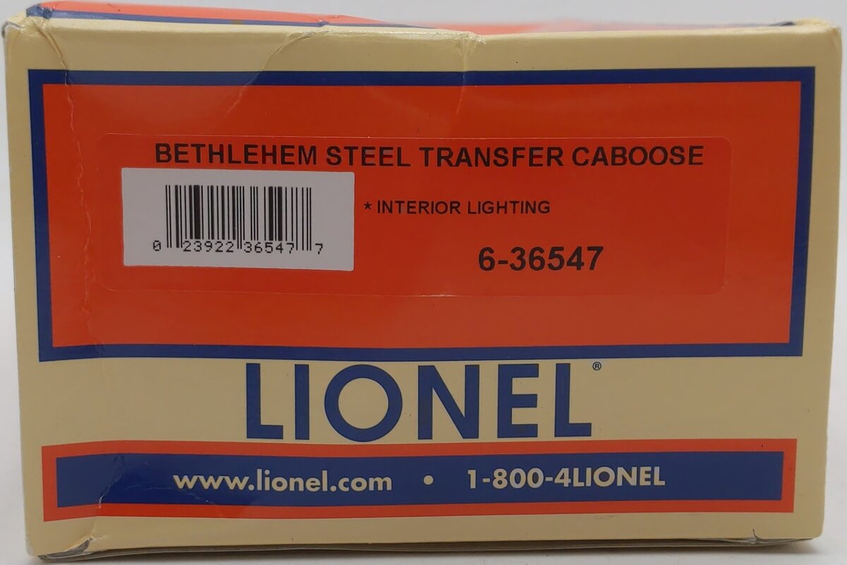 Lionel 6-36547 O Gauge Bethlehem Steel Transfer Illuminated Caboose #36547 LN/Box