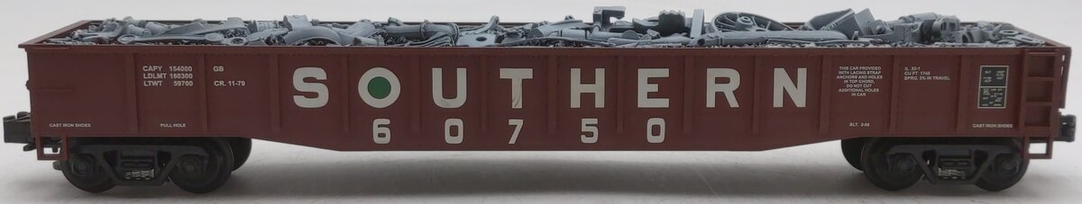 MTH 20-98004 O Gauge Southern Gondola with Junk Load #60750 LN/Box