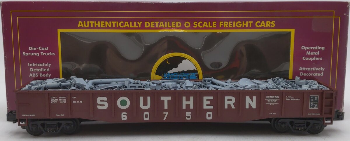 MTH 20-98004 O Gauge Southern Gondola with Junk Load #60750 LN/Box