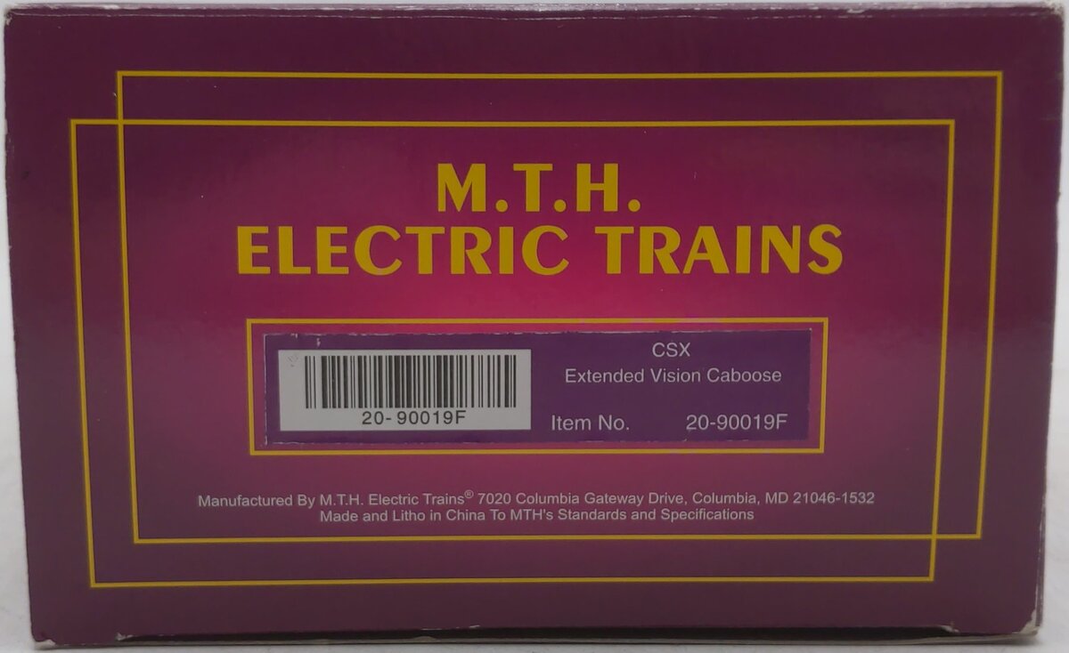 MTH 20-90019F CSX Extended Vision Caboose LN/Box