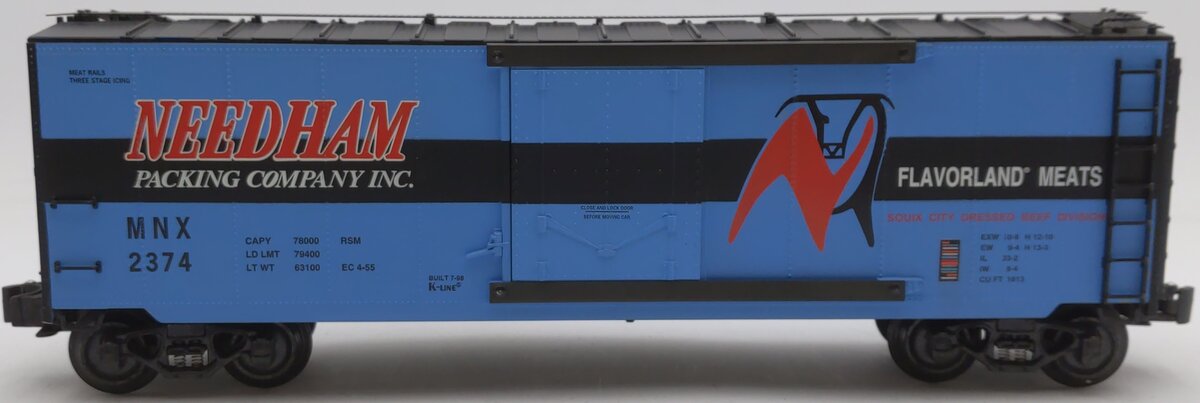 K-Line K761-8012 O Gauge Needham Packing Plug Door Boxcar LN/Box