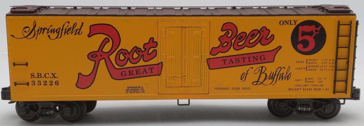 K-Line K762-8028 O Gauge Springfield Root Beer Refrigerator Car #33226 LN/Box