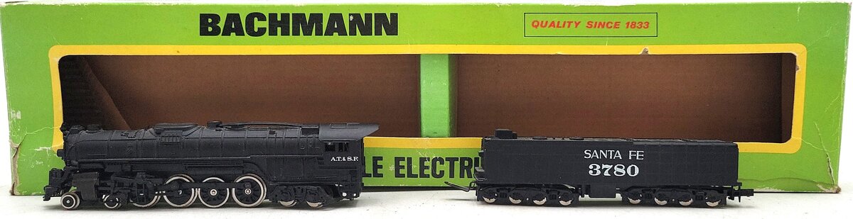 Bachmann 4786 N Scale Santa Fe Northern 4-8-4 Steam Locomotive & Tender #3780 LN/Box