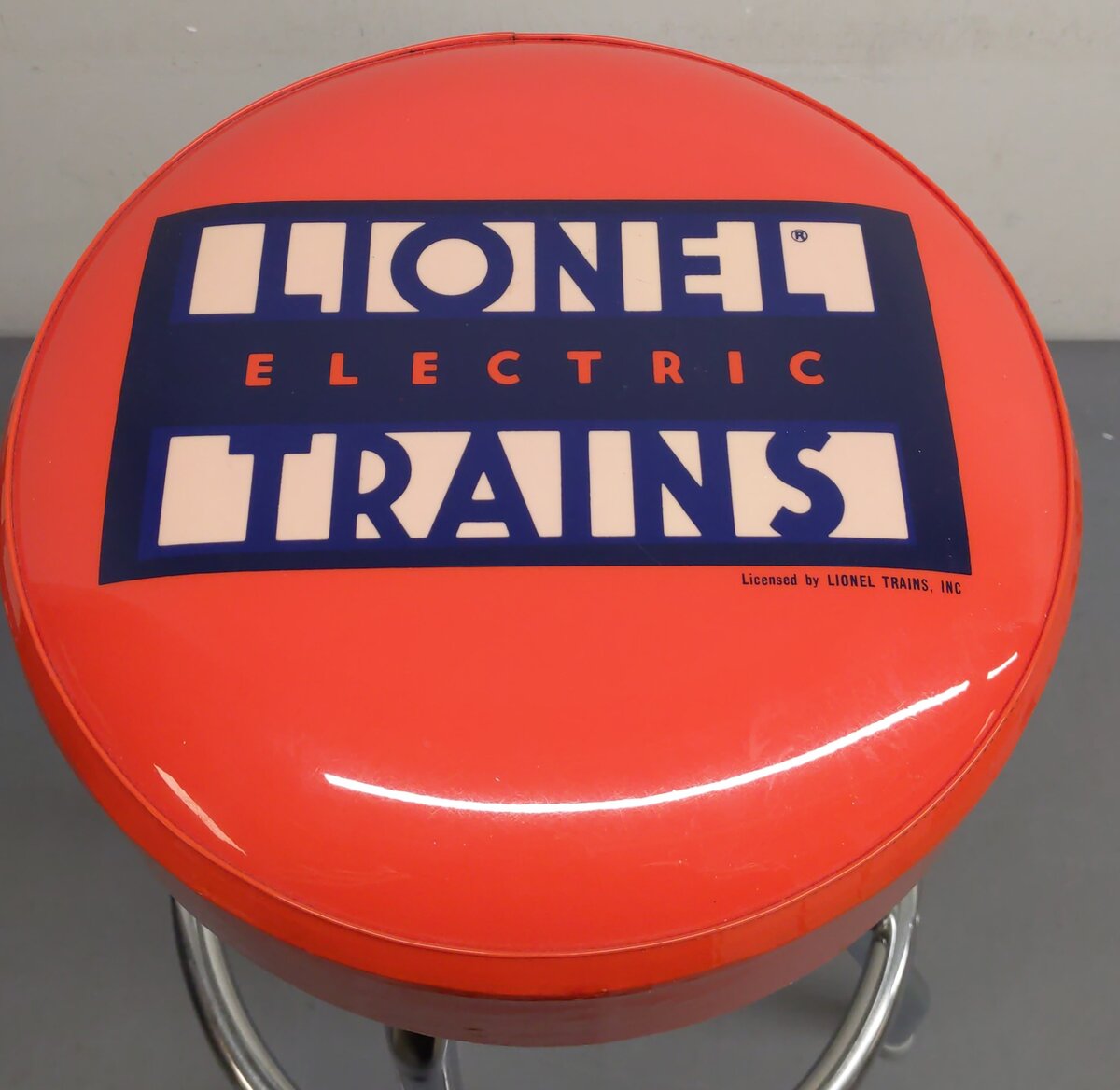 Lionel Rectangle Logo Orange Bar Stool EX