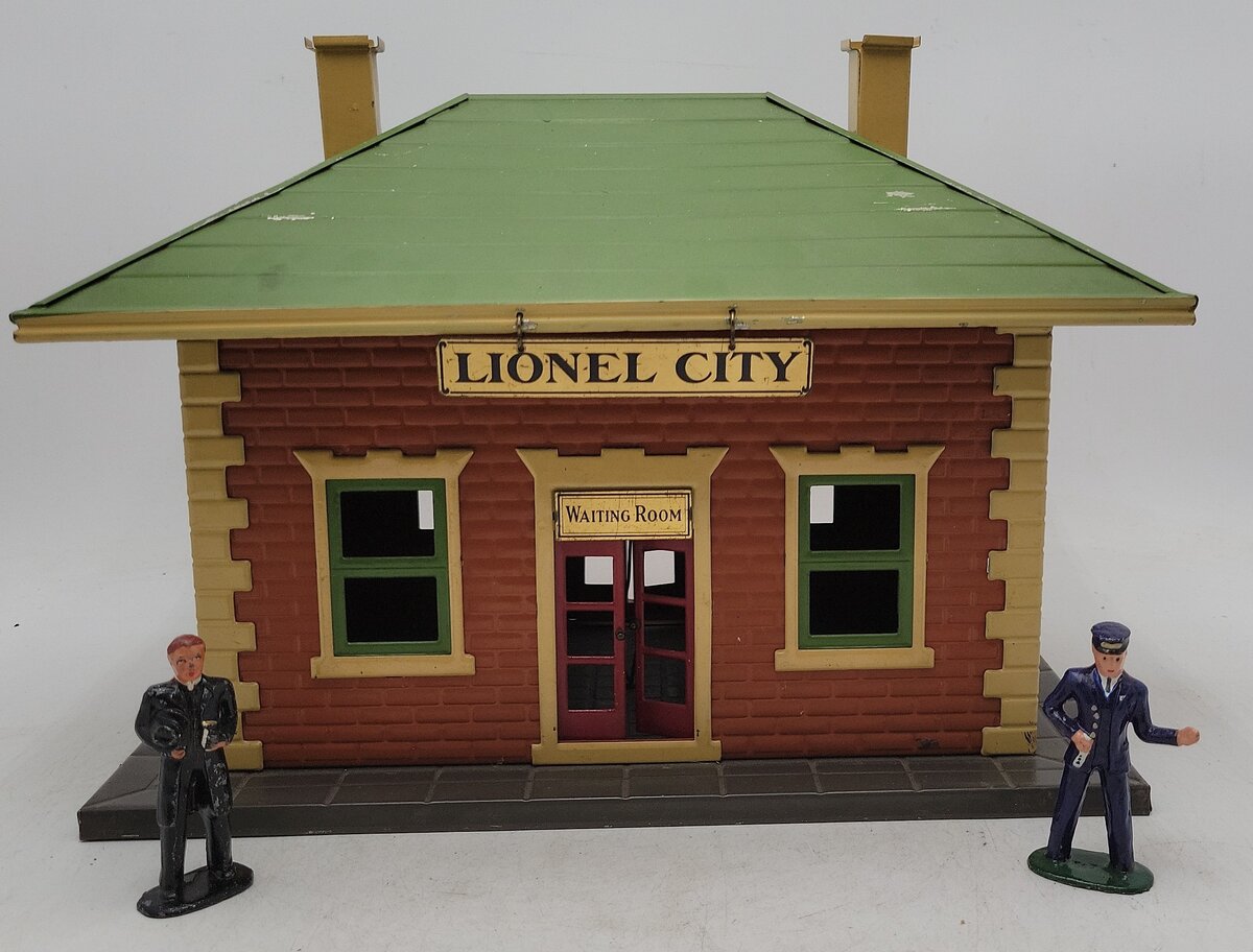 Lionel 124 Vintage Standard Gauge Lionel City Tinplate Station w/ Lights VG