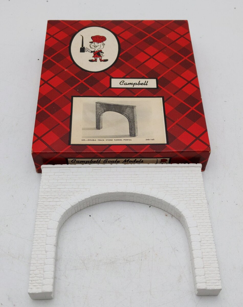 Campbell Scale Models 348-160 HO Double Track Stone Portal LN/Box