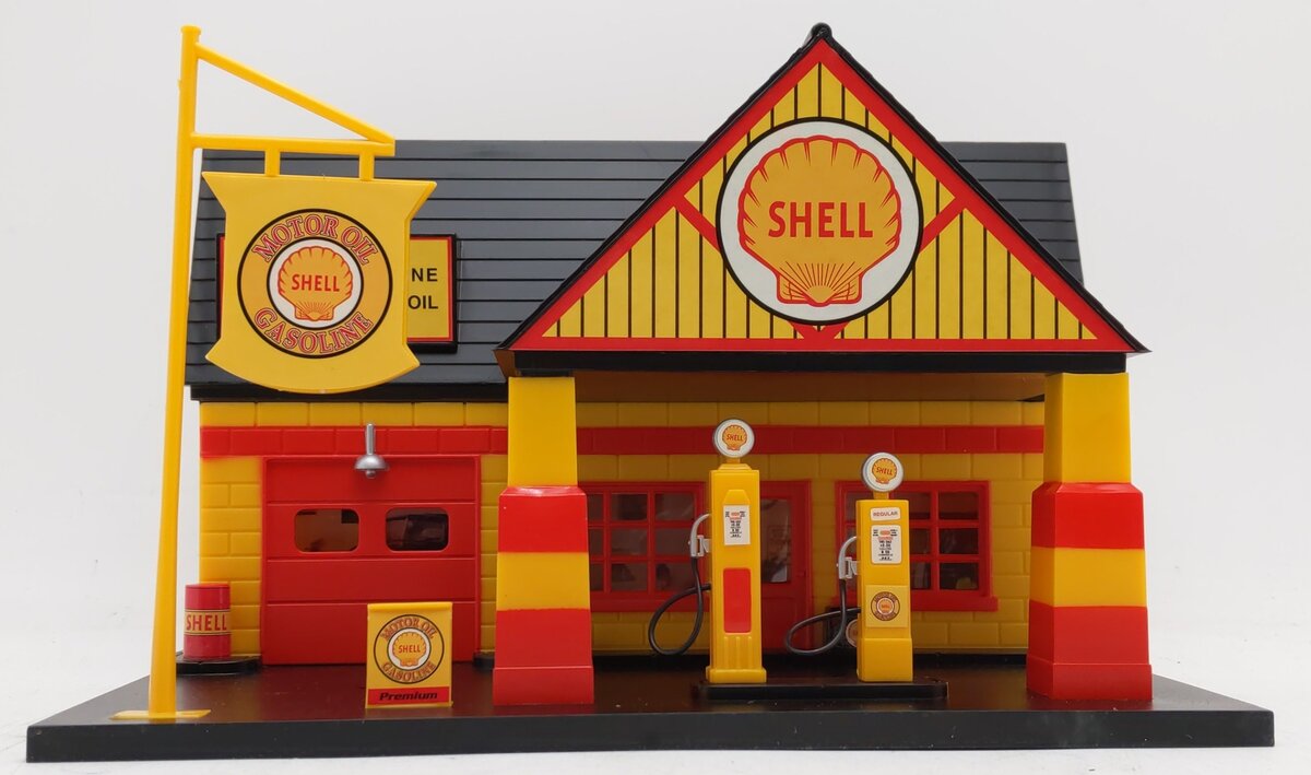 Golden Wheels 1:32 Scale Wheel Shell Service Station Gas Pump Model Diorama EX