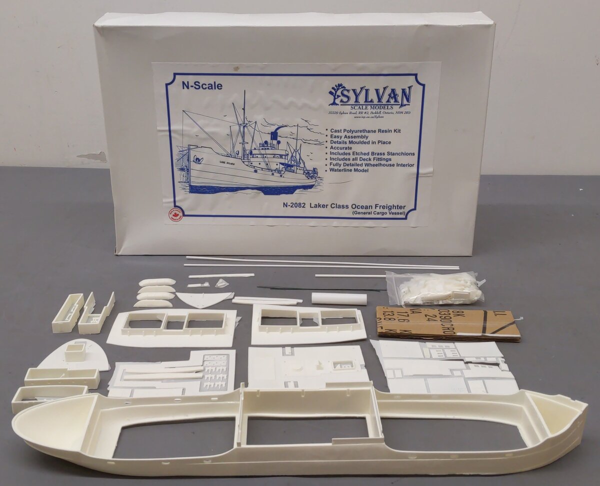 Sylvan Scale Models N-2082 N Scale Laker Class Ocean Freighter Kit EX/Box