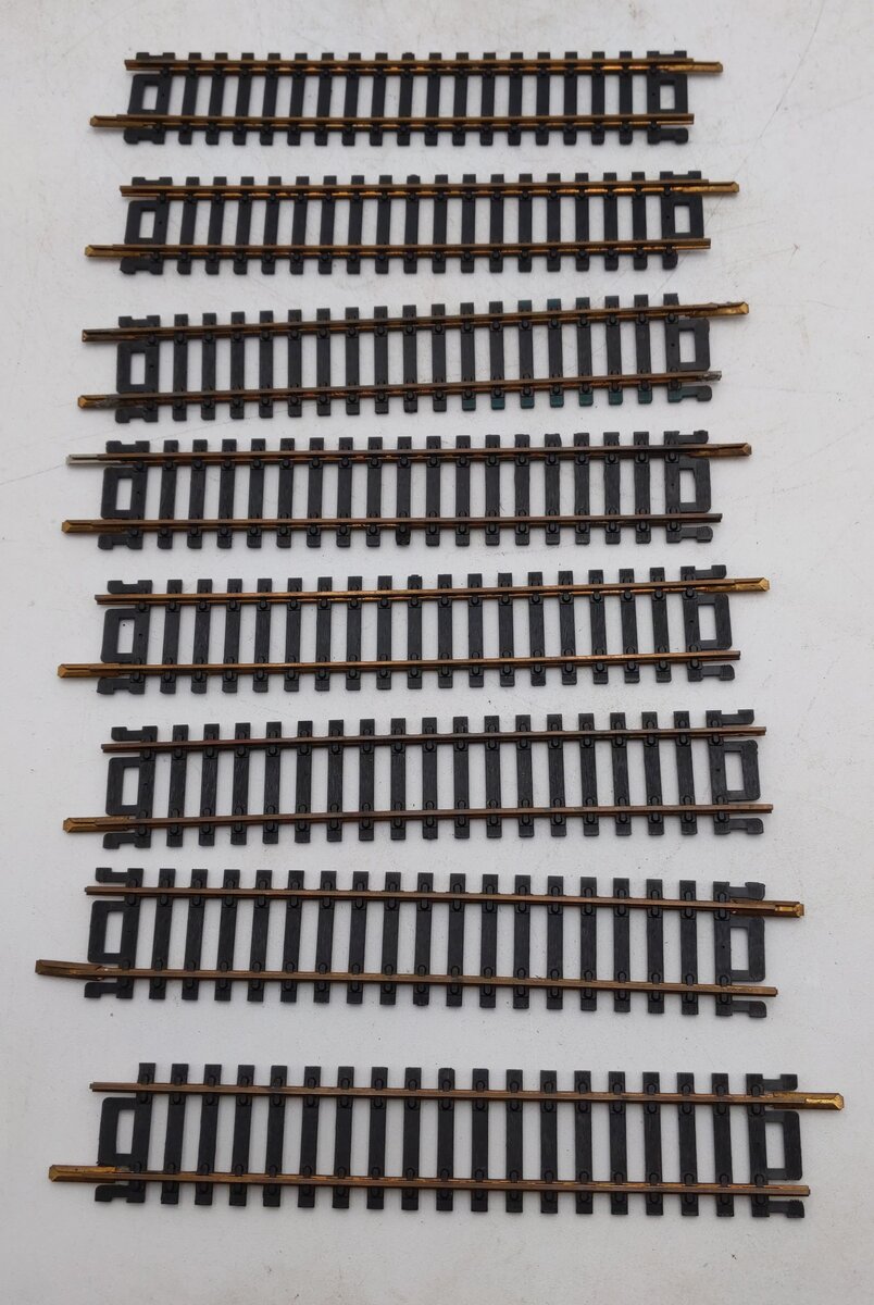 Atlas 0822 HO Code 100 Brass 6" Straight Snap Track [8] EX