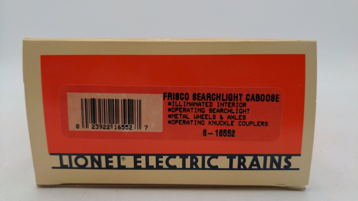 Lionel 6-16552 O Gauge Frisco Searchlight Caboose EX/Box