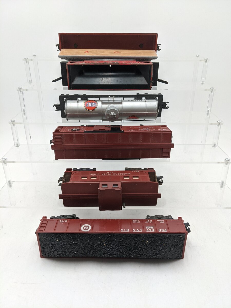 American Flyer S Assorted Freight Cars 941, 716, 925, 913, 930 & 24106 [6] VG