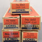 Lionel Vintage O Postwar Freight Cars: 6415, 6456, 3456, 6465 & 2458 [5] VG/Box