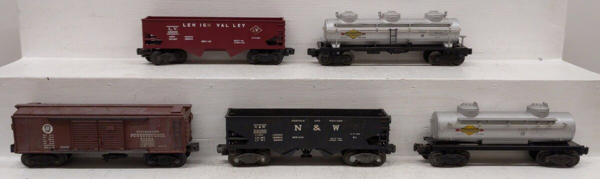 Lionel Vintage O Postwar Freight Cars: 6415, 6456, 3456, 6465 & 2458 [5] VG/Box