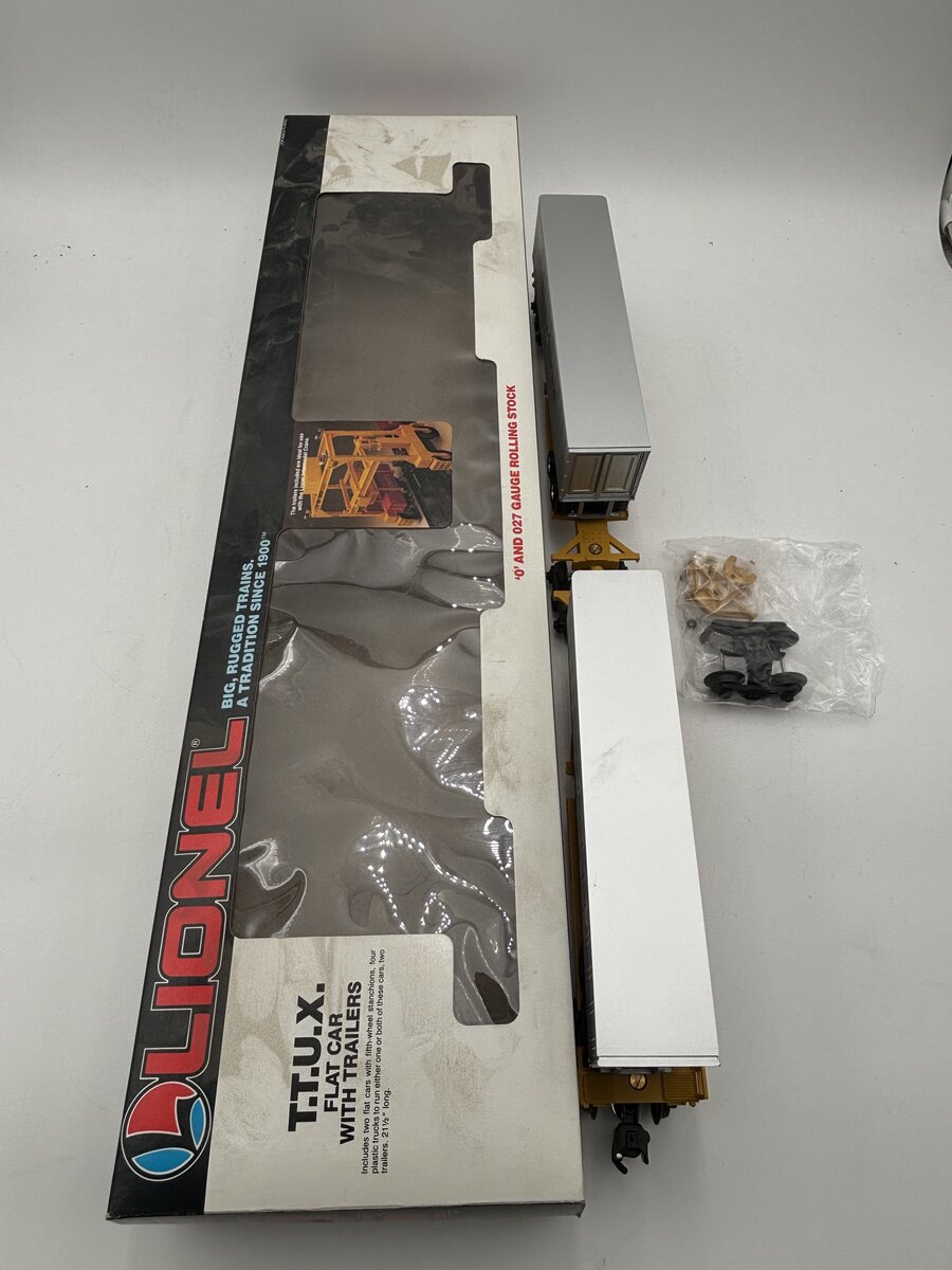 Lionel 6-16322 O Gauge TTUX Flatcar with 2 Sealand Trailers #16321, #16322 EX/Box