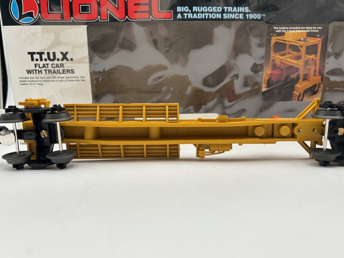 Lionel 6-16322 O Gauge TTUX Flatcar with 2 Sealand Trailers #16321, #16322 EX/Box