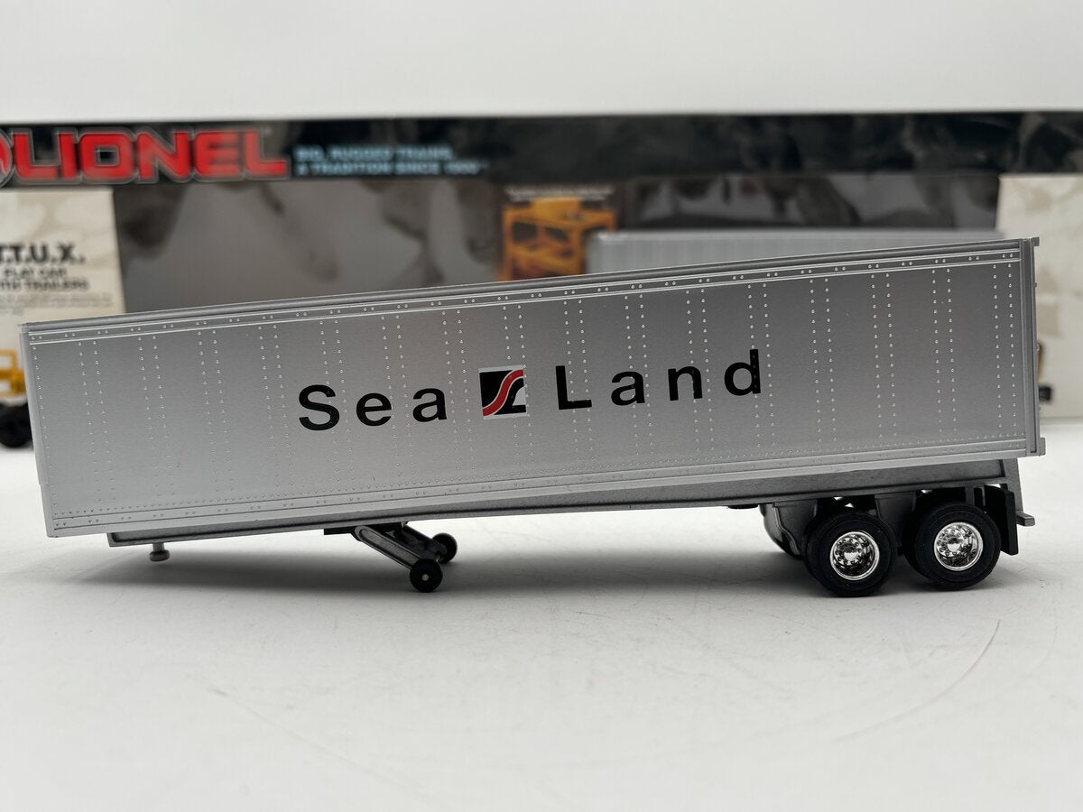 Lionel 6-16322 O Gauge TTUX Flatcar with 2 Sealand Trailers #16321, #16322 EX/Box