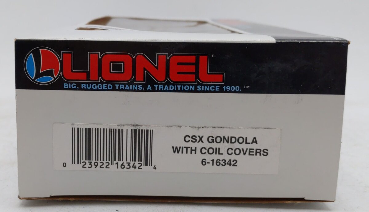 Lionel 6-16342 O Gauge CSX Gondola with Coil Covers EX/Box