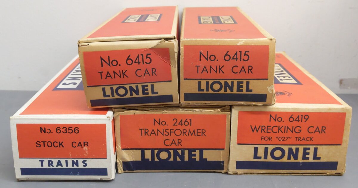 Lionel Vintage O Postwar Freight Cars: 6356, 6415, 6419 & 2461 [5] VG