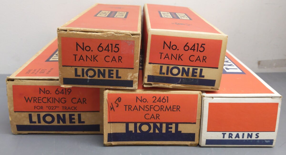 Lionel Vintage O Postwar Freight Cars: 6356, 6415, 6419 & 2461 [5] VG