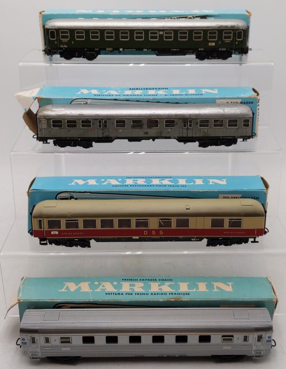 Marklin HO Scale German Federal Railway Assorted Passenger Cars [4[/Box