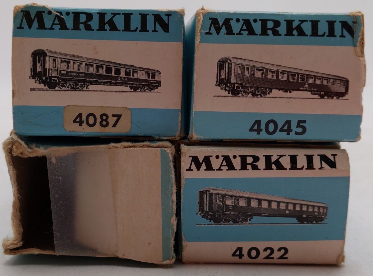 Marklin HO Scale German Federal Railway Assorted Passenger Cars [4[/Box