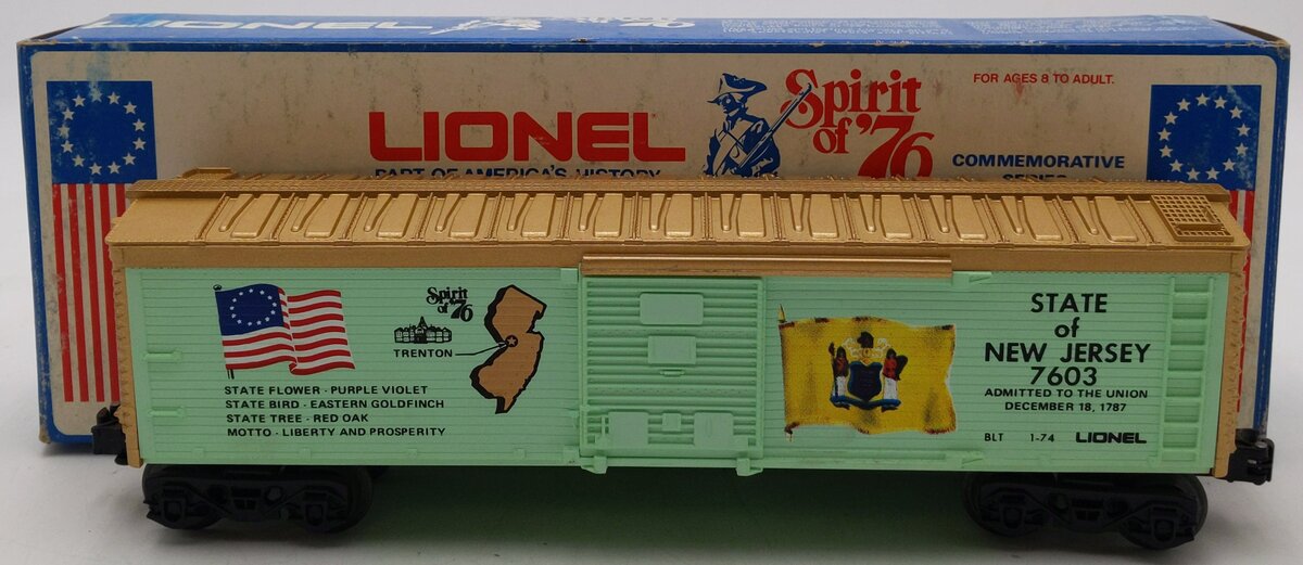 Lionel 6-7603 O Gauge State of New Jersey Boxcar VG/Box