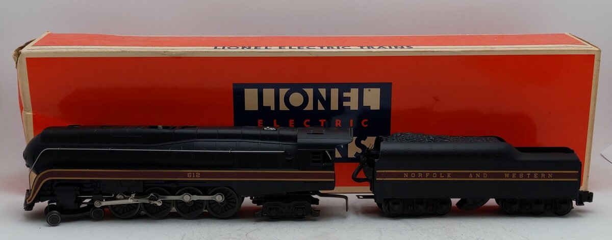 Lionel 6-18040 O Norfolk & Western 4-8-4 J Class Steam Locomotive & Tender #612 VG/Box