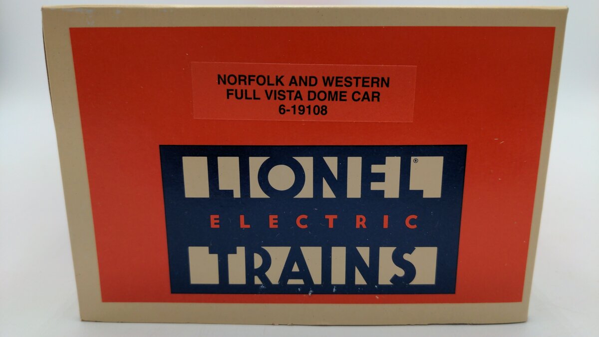 Lionel 6-19108 O Gauge Norfolk & Western "Monte Santo" Full Vista Dome Car #576 EX/Box